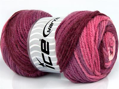 4x100gr. AMBIANCE Premium Akrilik Pembe, Leylak, Orkide Kışlık, Bebe, Batik Desenli, 100% Akrilik