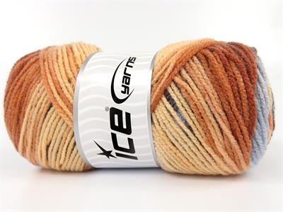 4x100gr. AMBIANCE Premium Akrilik Somon, Mavi Tonları, Gri Tonları Kışlık, Bebe, Batik Desenli, 100% Akrilik