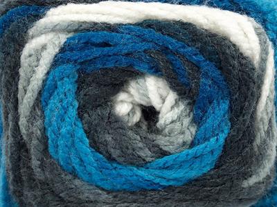 4x100gr. AMBIANCE Premium Akrilik Beyaz, Mavi Tonları, Gri Tonları Kışlık, Bebe, Batik Desenli, 100% Akrilik