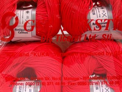 4x50gr. AMIGURUMI COTTON Akrilik, Pamuk Çingene Pembesi Bebe, Yazlık İplikler, Pamuk, Tığ İşi, Düz iplikler