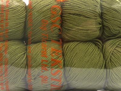 Lot of 8 Skeins Ice Yarns AMIGURUMI COTTON 25 (50% Cotton) Yarn Dark Khaki