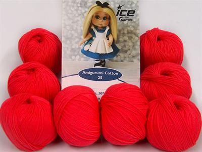 8x25gr. AMIGURUMI COTTON 25 Pamuk, Akrilik Çingene Pembesi Bebe, Yazlık İplikler, Pamuk, Tığ İşi, Düz iplikler