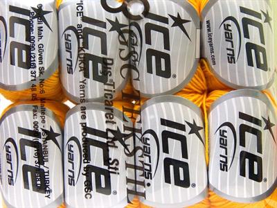 4x50gr. AMIGURUMI COTTON Akrilik, Pamuk Sarı Bebe, Yazlık İplikler, Pamuk, Tığ İşi, Düz iplikler