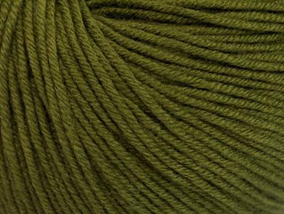 4x50gr. AMIGURUMI COTTON Akrilik, Pamuk Koyu Haki Bebe, Yazlık İplikler, Pamuk, Tığ İşi, Düz iplikler