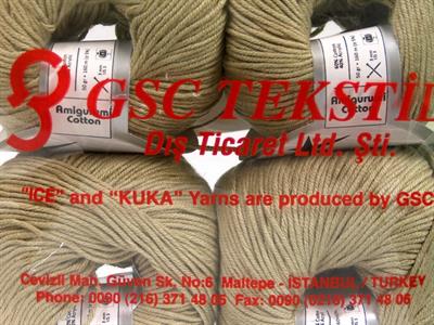 4x50gr. AMIGURUMI COTTON Akrilik, Pamuk Açık Haki Bebe, Yazlık İplikler, Pamuk, Tığ İşi, Düz iplikler