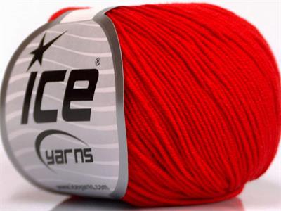 4x50gr. AMIGURUMI COTTON Kırmızı Akrilik, Pamuk Bebe, Yazlık İplikler, Pamuk, Tığ İşi, Düz iplikler