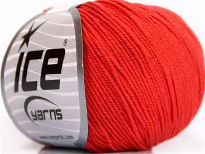 4x50gr. AMIGURUMI COTTON Akrilik, Pamuk Domates Kırmızı Bebe, Yazlık İplikler, Pamuk, Tığ İşi, Düz iplikler