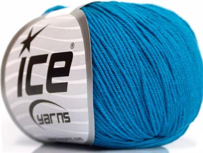4x50gr. AMIGURUMI COTTON Turkuaz Akrilik, Pamuk Bebe, Yazlık İplikler, Pamuk, Tığ İşi, Düz iplikler