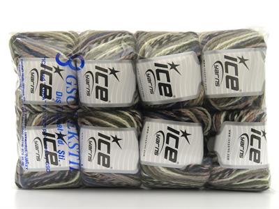 8x50gr. ANATOLIA WOOL Yün, Akrilik Siyah, Mavi, Krem, Orkide, Haki, Bej Kışlık, Yün, Batik Desenli, Akrilik