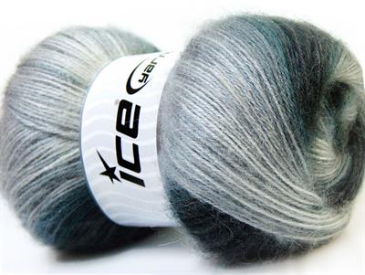 4x100gr. ANGORA ACTIVE Angora, Akrilik Siyah, Gri Tonları Kışlık, Angora, Batik Desenli