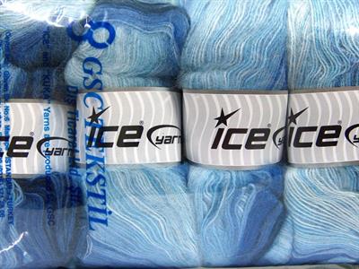 4x100gr. ANGORA ACTIVE Angora, Akrilik Mavi Tonları Kışlık, Angora, Batik Desenli