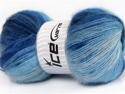 4x100gr. ANGORA ACTIVE Angora, Akrilik Mavi Tonları Kışlık, Angora, Batik Desenli