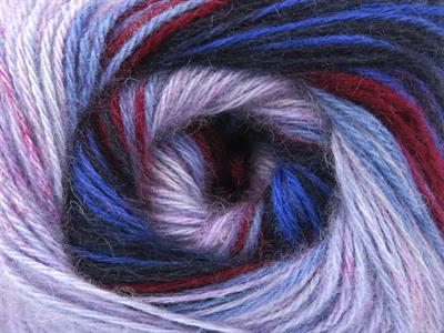 4x100gr. ANGORA ACTIVE Angora, Akrilik Bordo, Leylak Tonları, Mavi Tonları Kışlık, Angora, Batik Desenli