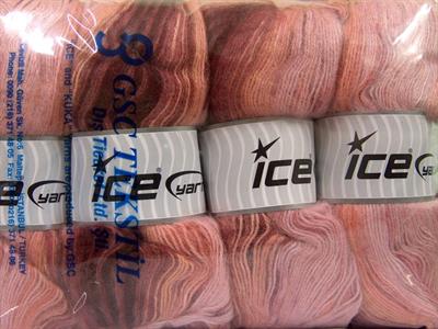 4x100gr. ANGORA ACTIVE Bordo, Somon, Pembe tonları Angora, Akrilik Kışlık, Angora, Batik Desenli