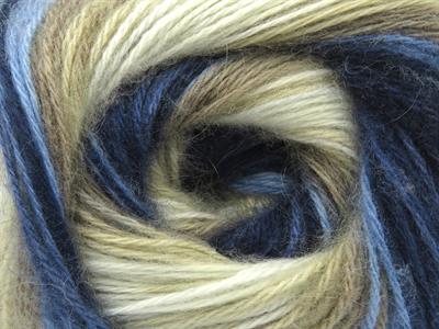 4x100gr. ANGORA ACTIVE Angora, Akrilik Krem, Leylak Tonları Kışlık, Angora, Batik Desenli