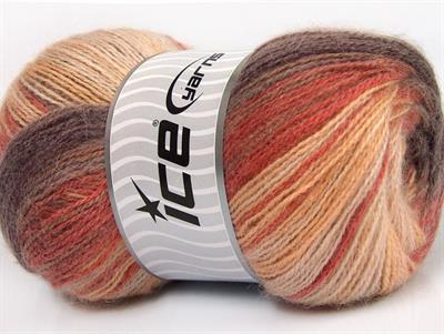 4x100gr. ANGORA ACTIVE Angora, Akrilik Maron, Bakır, Krem Tonları Kışlık, Angora, Batik Desenli