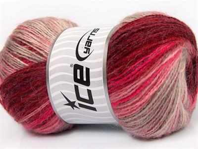 4x100gr. ANGORA ACTIVE Angora, Akrilik Pembe, Bordo, Deve Tüyü Kışlık, Angora, Batik Desenli