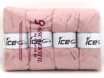 4x100gr. ANGORA Tiftik, Yün, Akrilik Bebe Pembesi Kışlık, Angora