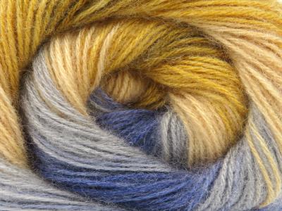 4x100gr. ANGORA BATIK Angora, Yün, Akrilik Mavi, Gri, Altın tonları Kışlık, Angora, Batik Desenli