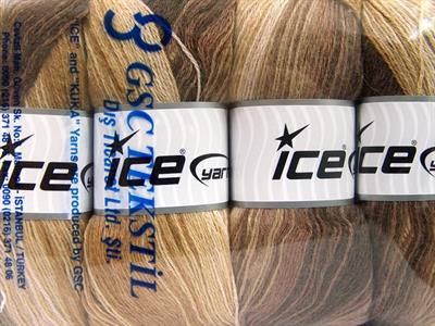 4x100gr. ANGORA BATIK Angora, Yün, Akrilik Kahverengi Tonları, Deve Tüyü Kışlık, Angora, Batik Desenli