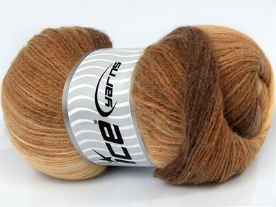 4x100gr. ANGORA BATIK Angora, Yün, Akrilik Kahverengi Tonları, Ekru Kışlık, Angora, Batik Desenli