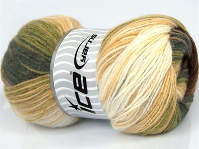 4x100gr. ANGORA BATIK Angora, Yün, Akrilik Krem, Kahverengi Tonları, Yeşil Tonları, Ekru Kışlık, Angora, Batik Desenli