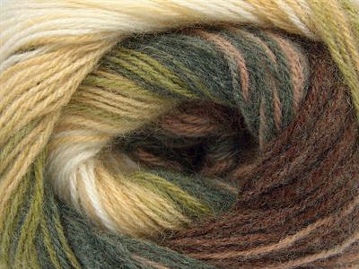 4x100gr. ANGORA BATIK Angora, Yün, Akrilik Krem, Kahverengi Tonları, Yeşil Tonları, Ekru Kışlık, Angora, Batik Desenli