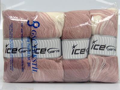 4x100gr. ANGORA BATIK Angora, Yün, Akrilik Ekru Kışlık, Angora, Batik Desenli