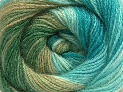 4x100gr. ANGORA BATIK Angora, Yün, Akrilik Turkuaz, Yeşil Tonları Kışlık, Angora, Batik Desenli