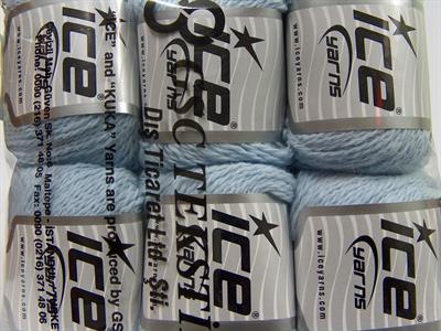 Lot of 6 Skeins Ice Yarns ANGORA CASHMERE (20% Cashmere 40% Angora) Yarn Baby Blue