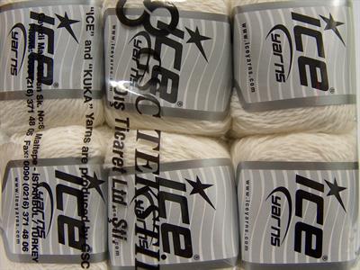 Lot of 6 Skeins Ice Yarns ANGORA CASHMERE (20% Cashmere 40% Angora) Yarn Ecru