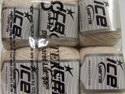 Lot of 6 Skeins Ice Yarns ANGORA CASHMERE (20% Cashmere 40% Angora) Yarn Light Beige