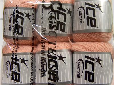 Lot of 6 Skeins Ice Yarns ANGORA CASHMERE (20% Cashmere 40% Angora) Yarn Light Salmon