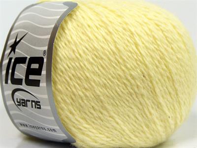 Lot of 6 Skeins Ice Yarns ANGORA CASHMERE (20% Cashmere 40% Angora) Yarn Light Yellow