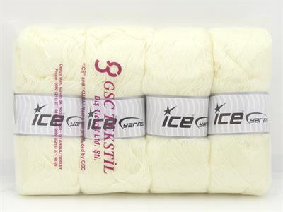 Lot of 4 x 100gr Skeins Ice Yarns ANGORA GLITZ (10% Mohair 15% Wool) Yarn Cream