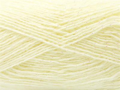 Lot of 4 x 100gr Skeins Ice Yarns ANGORA GLITZ (10% Mohair 15% Wool) Yarn Cream