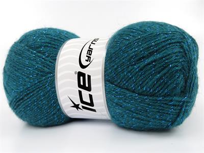 Lot of 4 x 100gr Skeins Ice Yarns ANGORA GLITZ (10% Mohair 15% Wool) Yarn Dark Green