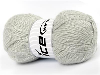Lot of 4 x 100gr Skeins Ice Yarns ANGORA GLITZ (10% Mohair 15% Wool) Yarn Light Grey