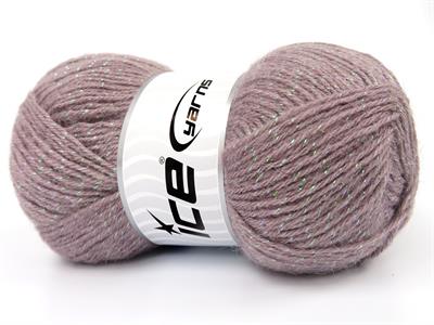 Lot of 4 x 100gr Skeins Ice Yarns ANGORA GLITZ (10% Mohair 15% Wool) Yarn Light Maroon