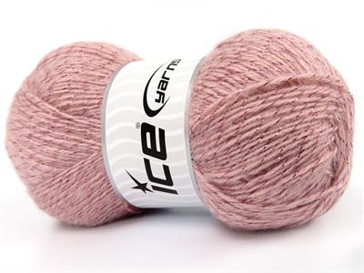 Lot of 4 x 100gr Skeins Ice Yarns ANGORA GLITZ (10% Mohair 15% Wool) Yarn Light Pink