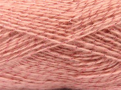 Lot of 4 x 100gr Skeins Ice Yarns ANGORA GLITZ (10% Mohair 15% Wool) Yarn Light Salmon
