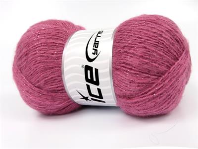 Lot of 4 x 100gr Skeins Ice Yarns ANGORA GLITZ (10% Mohair 15% Wool) Yarn Pink