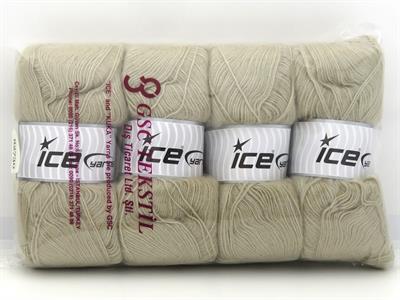 4x100gr. ANGORA Tiftik, Yün, Akrilik Açık Bej Kışlık, Angora