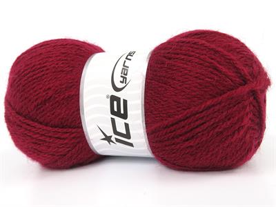 Lot of 4 x 100gr Skeins Ice Yarns ANGORA LUXE (10% Mohair 15% Wool) Yarn Burgundy