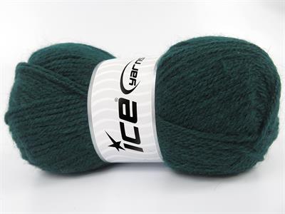 Lot of 4 x 100gr Skeins Ice Yarns ANGORA LUXE (10% Mohair 15% Wool) Yarn Dark Green