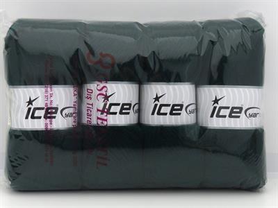 Lot of 4 x 100gr Skeins Ice Yarns ANGORA LUXE (10% Mohair 15% Wool) Yarn Dark Green