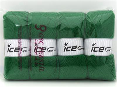 Lot of 4 x 100gr Skeins Ice Yarns ANGORA LUXE (10% Mohair 15% Wool) Yarn Green