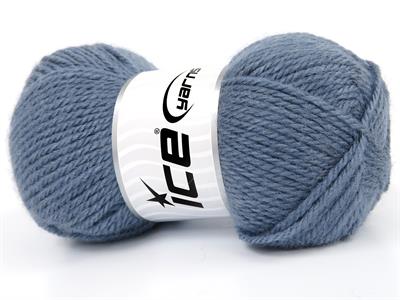 Lot of 4 x 100gr Skeins Ice Yarns ANGORA LUXE (10% Mohair 15% Wool) Yarn Jeans Blue