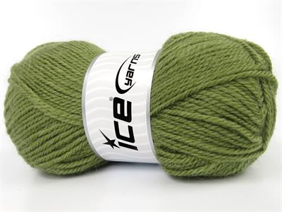 Lot of 4 x 100gr Skeins Ice Yarns ANGORA LUXE (10% Mohair 15% Wool) Yarn Light Khaki