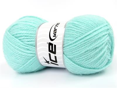 Lot of 4 x 100gr Skeins Ice Yarns ANGORA LUXE (10% Mohair 15% Wool) Yarn Mint Green